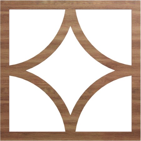 Ekena Millwork Statesman Wood Fretwork Pierced Ceiling Medallion, Walnut, 20"OD x 12 3/4"ID x 3/8"T CMWP20X20X0375STWA